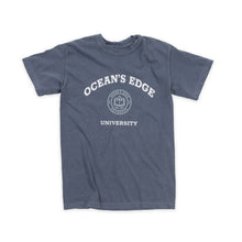 Load image into Gallery viewer, Ocean&#39;s Edge University Crest T-Shirt
